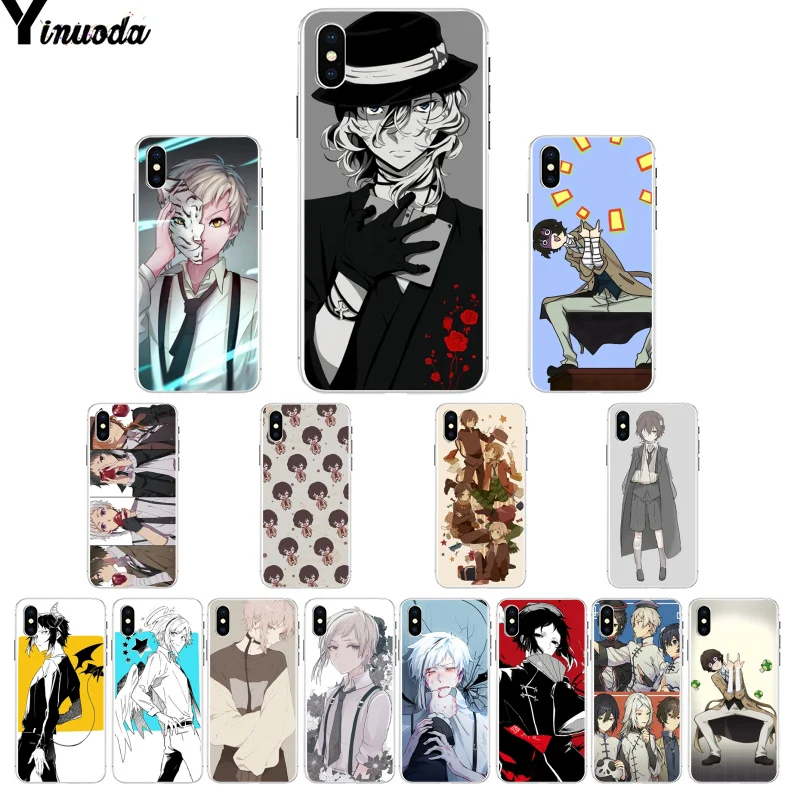 

Yinuoda Japan anime bungou stray dogs Dazai Osamu Colorful Cute Phone Case for iPhone X XS MAX 6 6s 7 7plus 8 8Plus 5 5S SE XR