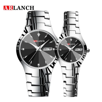 

ARLANCH 2019 New Brand Couple Watch Men Watch Women Stainless Steel Fashion Pair Watches Clock reloj hombre reloj mujer