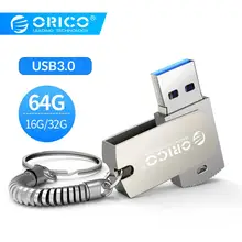 ORICO 64 ГБ 32 ГБ 16 ГБ u-диск USB флеш-накопитель USB3.0 Тип A интерфейс флэш-диск с кольцом для ключей Поддержка мобильного телефона компьютера