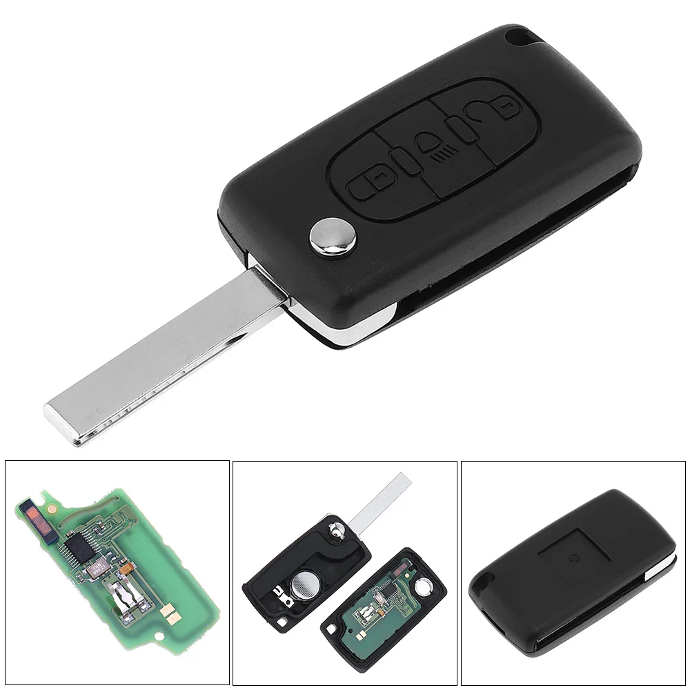 433MHz 3 Buttons Keyless Uncut Flip Remote Key Fob with Light Button ID46 Chip and HU83 Blade CE0536 for Models 2005-2011 | Автомобили и