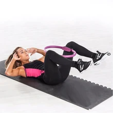 Новые противоскользящие Аэробные кольца для занятий пилатесом кольцо для йоги круг колесо для фитнеса с двойной ручкой Массажная петля для тела оборудование для похудения