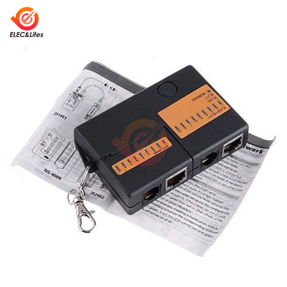 Professional Mini Network LAN Cable Cat5 RJ11 RJ45 Tester 9V Mini Network Tester network cable tester
