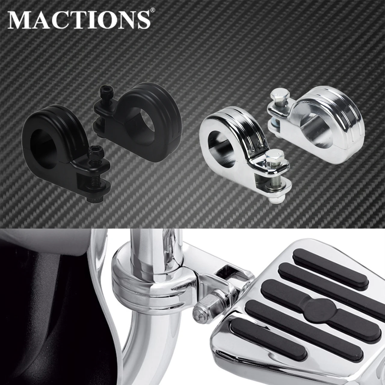 Motorcycle 1 1/4" 32mm Crash Bar Engine Guard Highway Foot Peg Rest