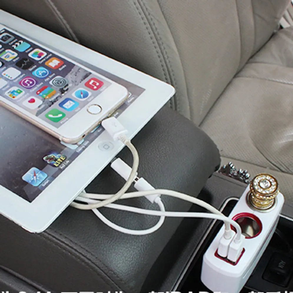 Универсальный 2 способа автомобильный Автомобильный прикуриватель двойной USB зарядное устройство адаптер питания от сети 2.1A/1.0A 80 Вт сплиттер зарядное устройство 12 В