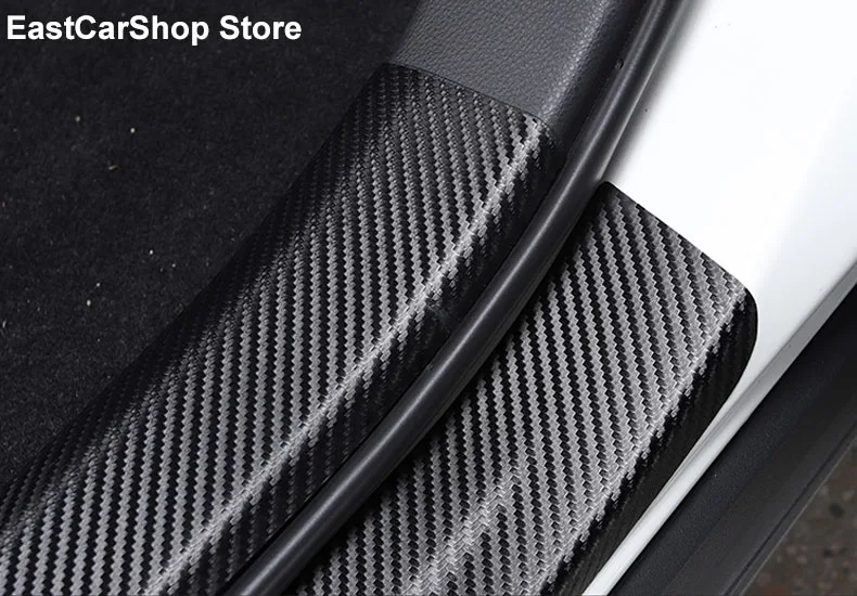 Car Door Threshold Protective PU Leather Sticker Accessories Door Sill Welcome Pedal Cover for Toyota RAV-4 RAV4 2021 2020 2019