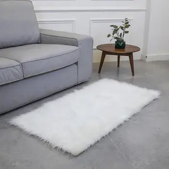 

Wool Carpet Carpet Floor Fluffy Rugs Luxurious Warm Anti-Skid Rectangle Multicolored 180X100cm Sofa Home Dining Room Chair