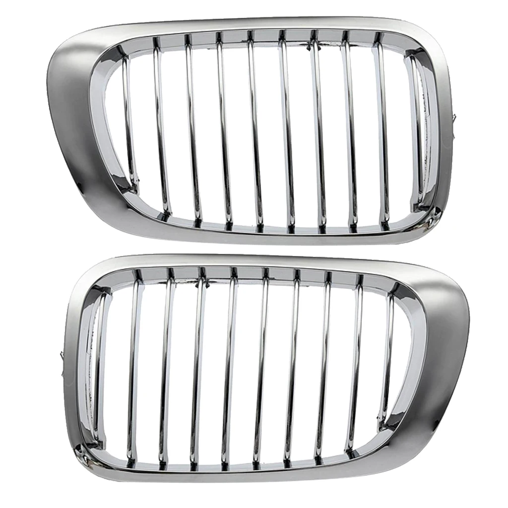 2pcs ABS Front Kidney Grille Mesh Grill Compatible for BMW E46 M3 325Ci 3 Series 2DR 1999-2006