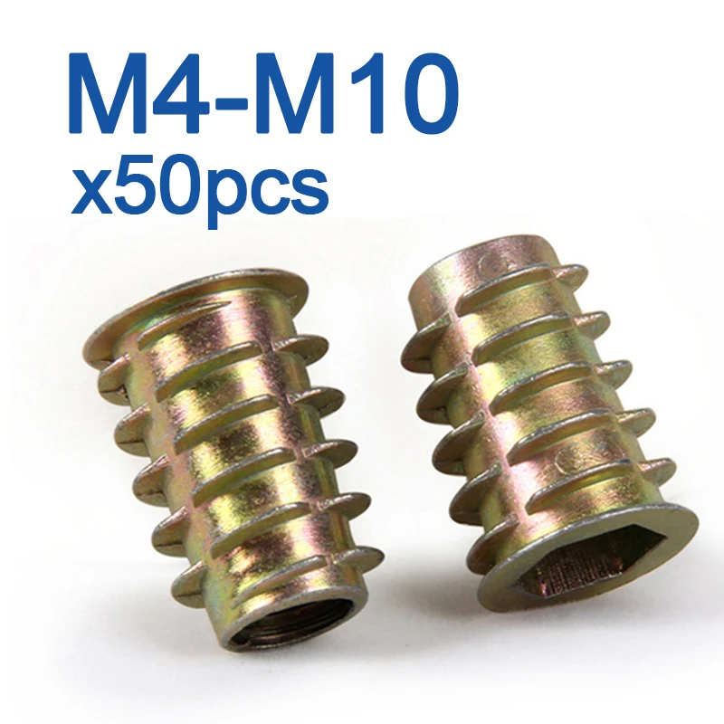 Insert Nut 50pcs/lot Zinc Alloy for Furniture