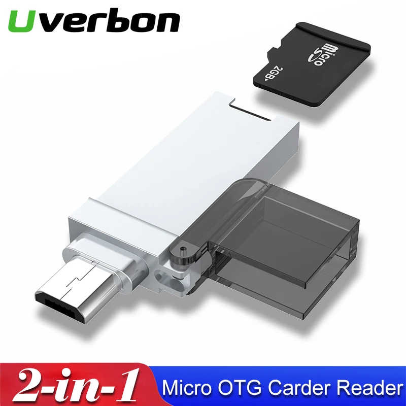2 в 1 USB OTG кард-ридер Универсальный Micro USB OTG TF/Micro SD кард-ридер телефонные удлинители Micro USB OTG адаптер