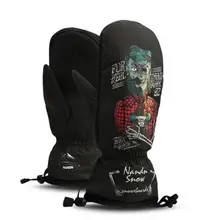 Зимние лыжные перчатки для женщин и мужчин, толстые водонепроницаемые Нескользящие дышащие теплые варежки для сноубординга, новинка