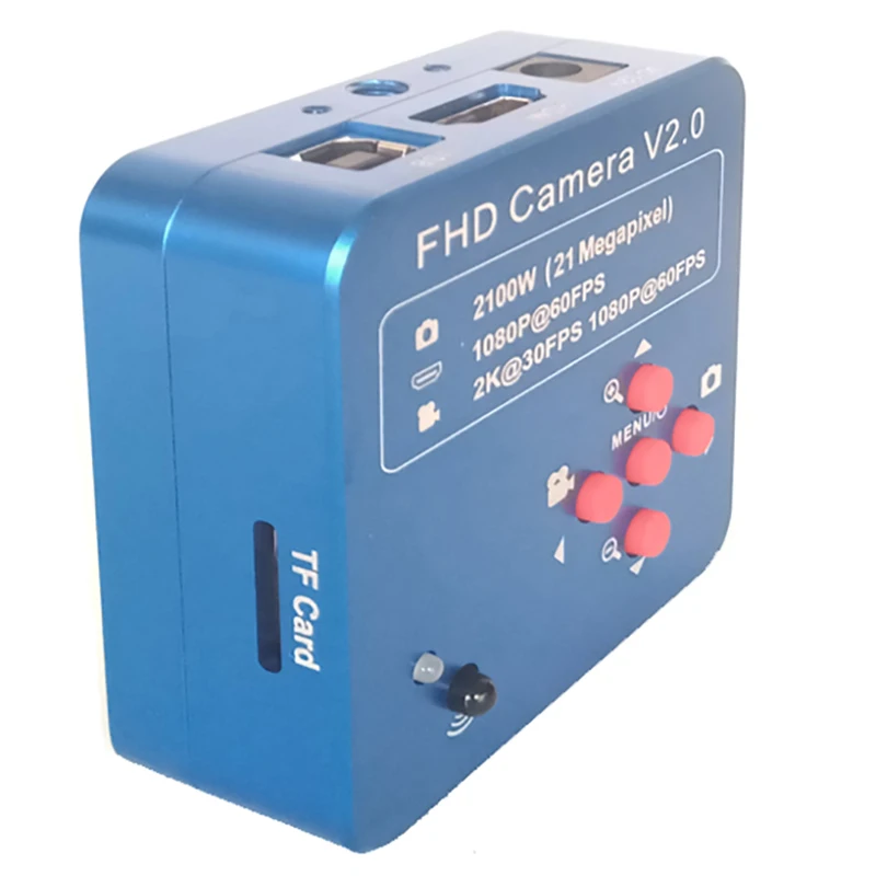 Hd 1080P 60Fps 2K 2100W 21Mp Hdmi Industrial Electronic Usb Digital Video Microscope Camera+8X-130X C-Mount Lens(Us Plug