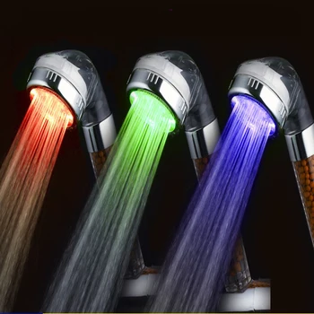 

LED Temperature Control Three Color Colorful Models Negative Ion Shower Nozzle Can Be Pressurized Water Saving