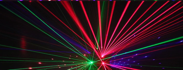 DMX 180 ° вращение RGB лазерный светильник DJ сценический светильник ing show проектор