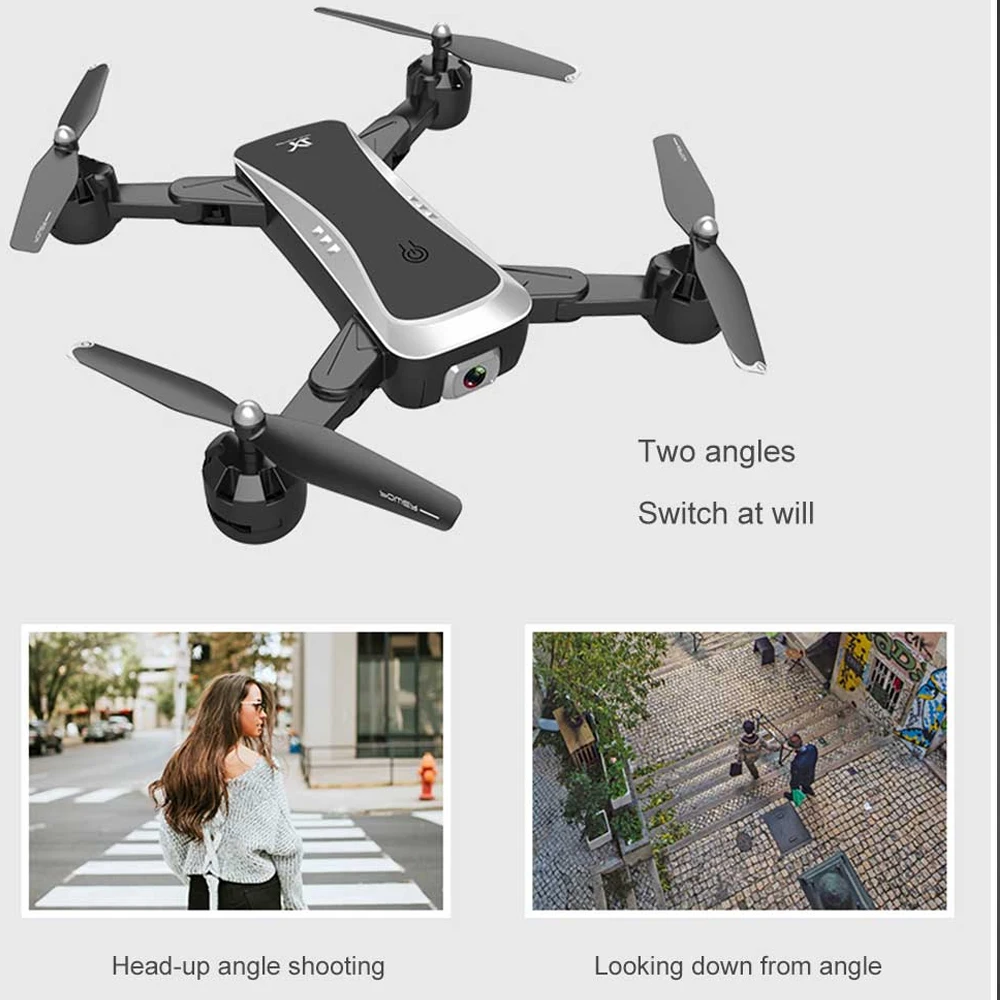  Drone camera 4k HD WiFi Quadcopter optical flow hover height keep dual camera RC helicopter flight 