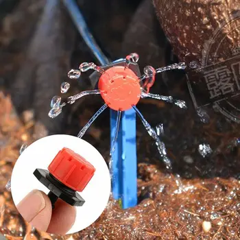 

100PCS Adjustable Micro Drip Irrigation System Watering Sprinklers Anti-clogging Emitter Dripper Red Garden Supplies