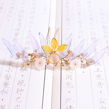 

Hairpin tiara tassel hairpin female step wave plate hairpin antique hair accessories Joker costume jewelry top hairpin comb