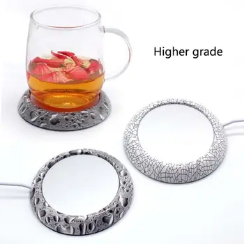 

USB Electric Cup Warmer Wooden Tea Coffee Heating Pad Mat Keep Drink Warm Heater Mugs Coaster Best Gift home office supplies