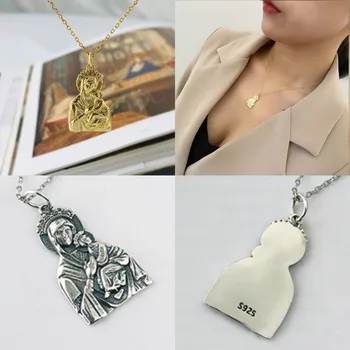

Lovers GoLd Pendant Fine Charm Jewelry 925 Sterling Silver Pendant For Women Men Figure Trendy Gold Without Necklaces & Pendants