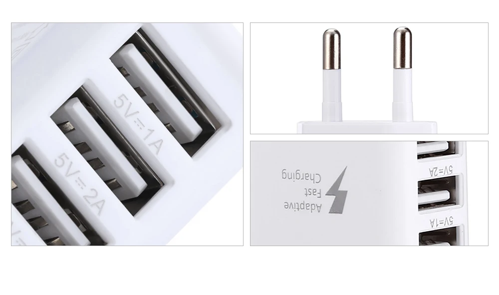 Gocomma Универсальный 2А 3 usb порта многофункциональный адаптер для зарядного устройства