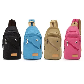 

Canvas Men Women's Canvas Shoulder Backpack Crossbody Messenge Shoulder Chest Bag Backpack Outdoor Travel Camping Hiking Bags