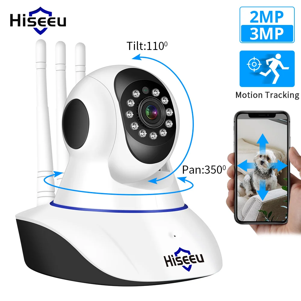 Hiseeu Home Security 1080P 3MP Wifi IP Cámara Audio registro tarjeta SD memoria P2P HD CCTV vigilancia inalámbrica Cámara Monitor de bebé