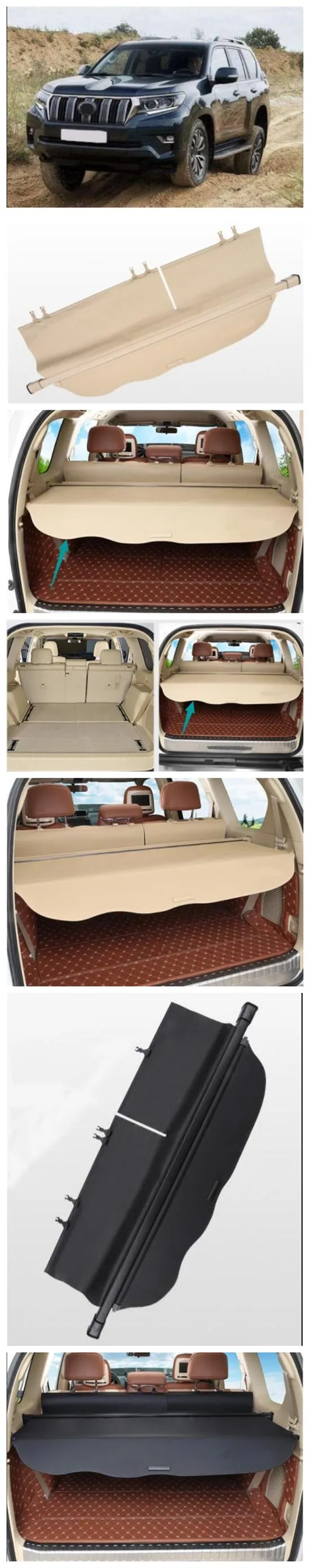 Для toyota Land Cruiser Prado FJ150 FJ 150 2010- задний грузовой Чехол для багажника Защитная крышка 1 комплект