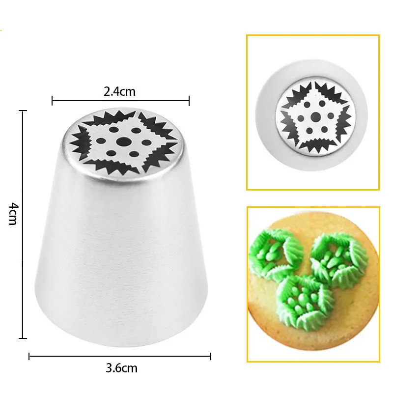 Large Baking Russian Nozzles Cookie Baking Pastry Tools Rose Head and Mouth Decorating Cake Tools Bakery Accessories Pastry Tips