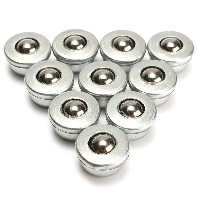 

10X Dia 8mm Sliver Ball Metal Transfer Bearing Unit Conveyor Roller Wheels CY-8H,silver