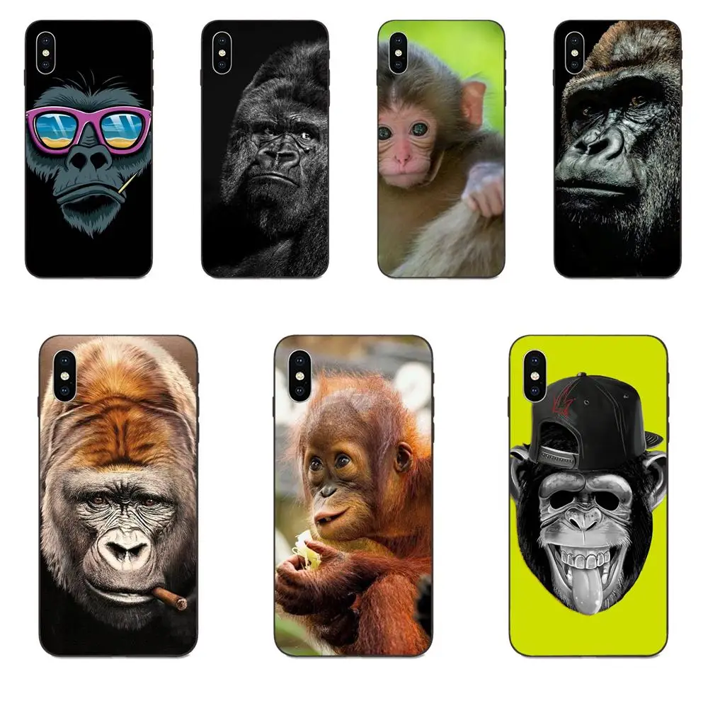 Разноцветные стильные чехлы из ТПУ с обезьяной гориллой для Xiaomi mi x Max Note 2 2S 3 5X6 6X8 9