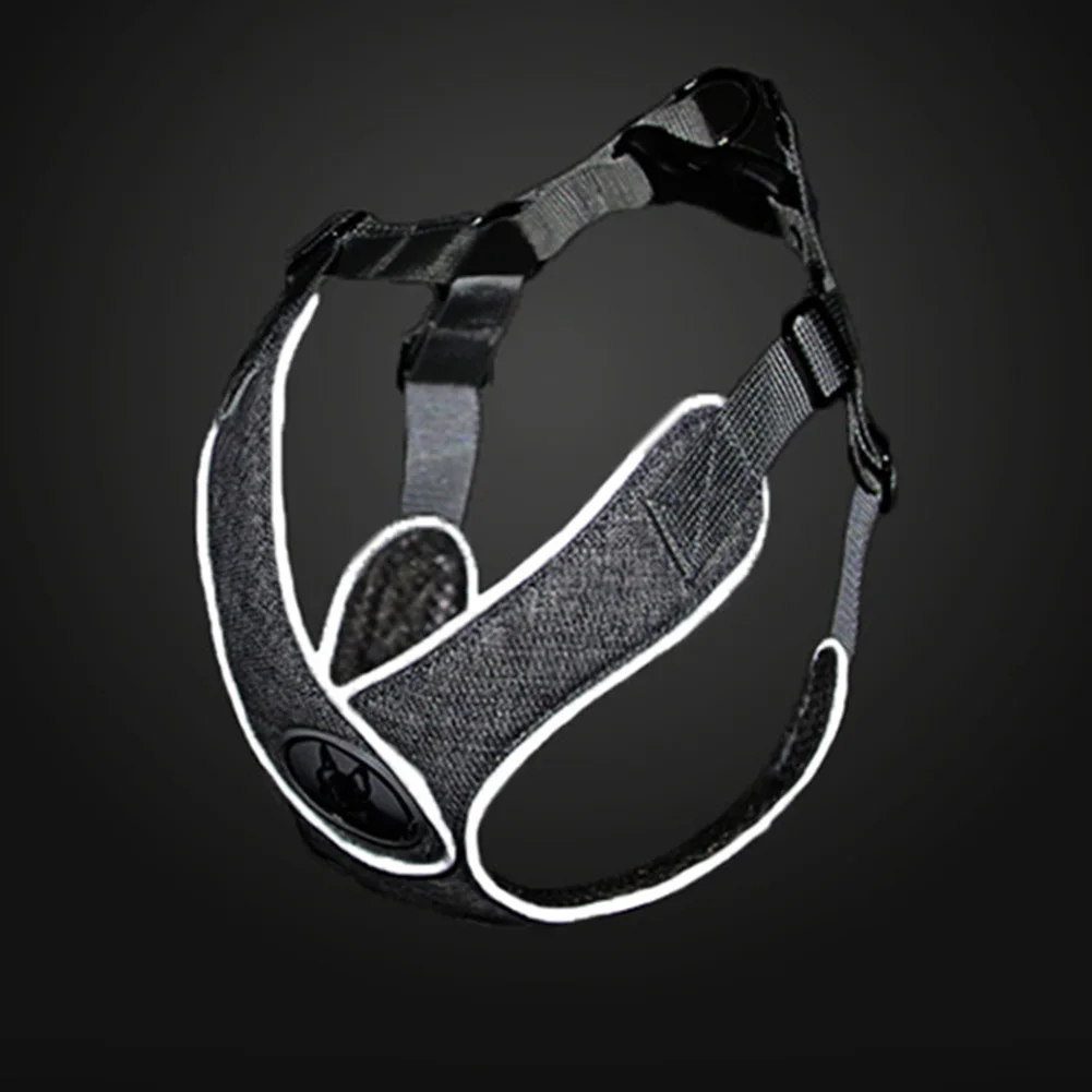 Nylon Quick Release Decorative Vest Reflective Stripe Dog Harness Outdoor Walking Pet Travel Soft Safety Chest Strap Adjustable