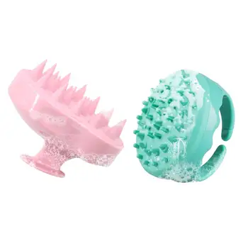 

New Silicone Shampoo Scalp Brush Shower Body Wash Hair Massage Massage Brush Comb Shampoo Massage Brush