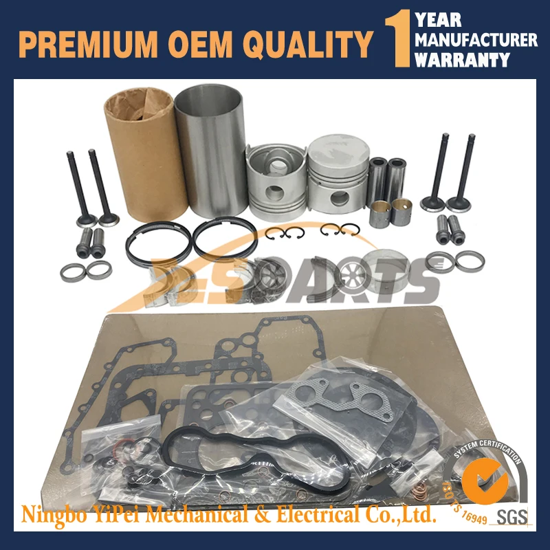 Z751 Kubota Z751 엔진 L175 L185 L1501 L1500 용 새로운 정밀 검사 재건 키트Engine