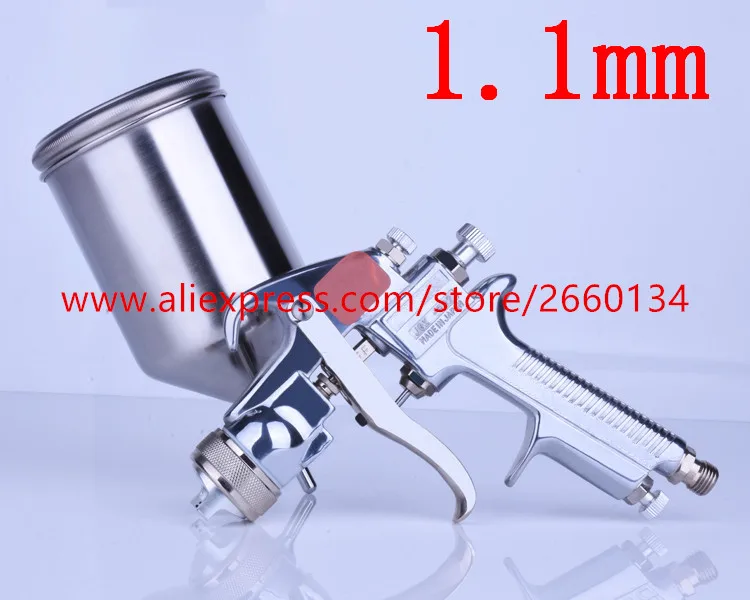 Gravity 1.1mm Гравировальный JGX-502 из нержавеющей стали Профессиональный Краскораспылитель гравитационная подача 1,1 мм 1,4 мм 1,7 мм с чашкой 400 мл - Цвет: Gravity 1.1mm