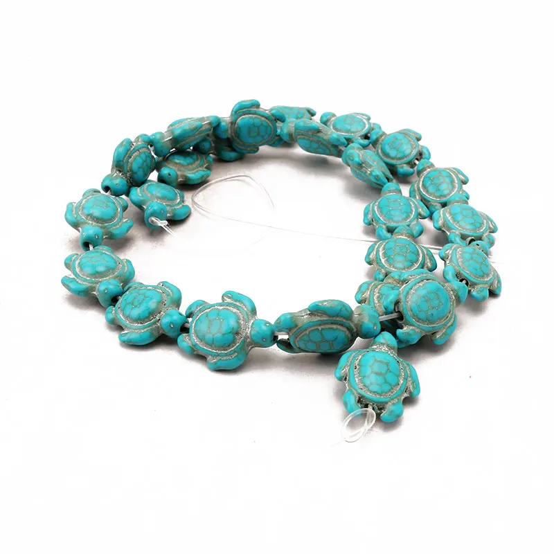 14x18 мм женские бусины из одной нити Howlite вырезанная черепаха в форме разделителя DIY Декор женские вечерние ювелирные изделия