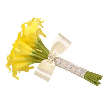 

20PCS/Set Artificial Bridal Wedding Bouquet Real Touch Artificial Flower Blossom Home Party Decorations hot