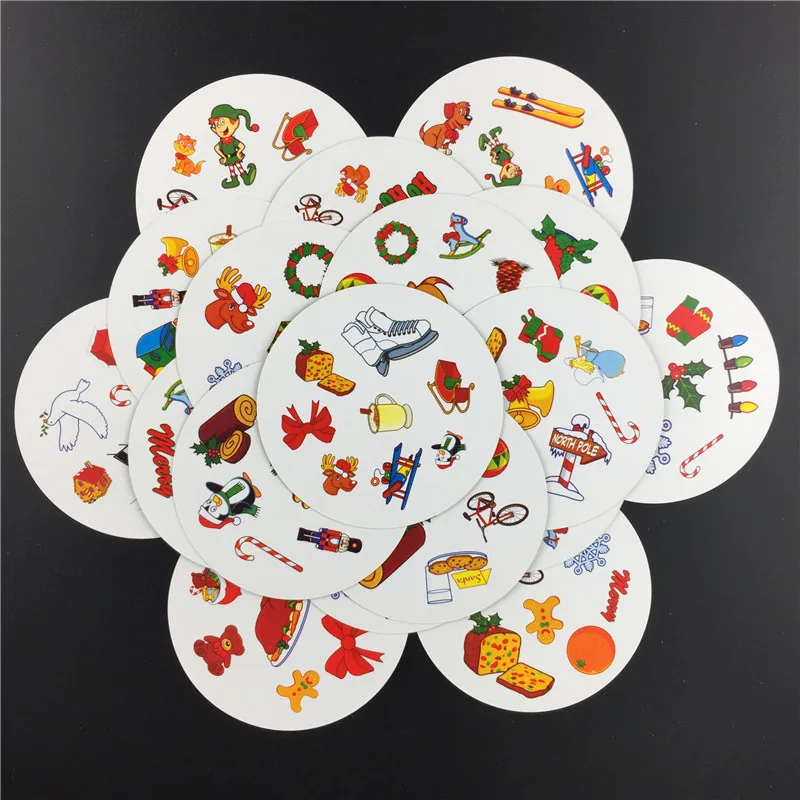 

English Version Spot Cards Board Games Children Card Game It Has Metal Box Family Party Entertainment Table dobble Games Deck