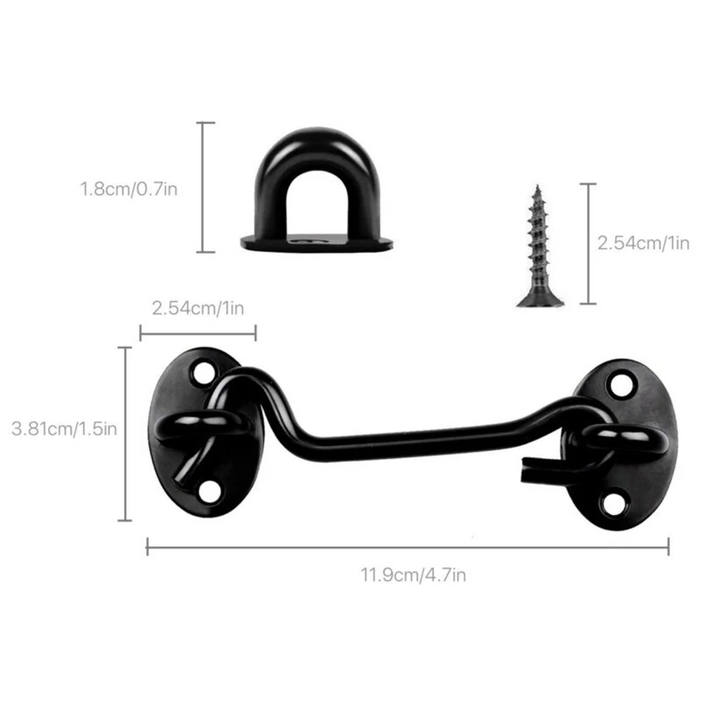3 шт 4 дюймовые задвижки из нержавеющей стали замок кабина крюк бесшумный