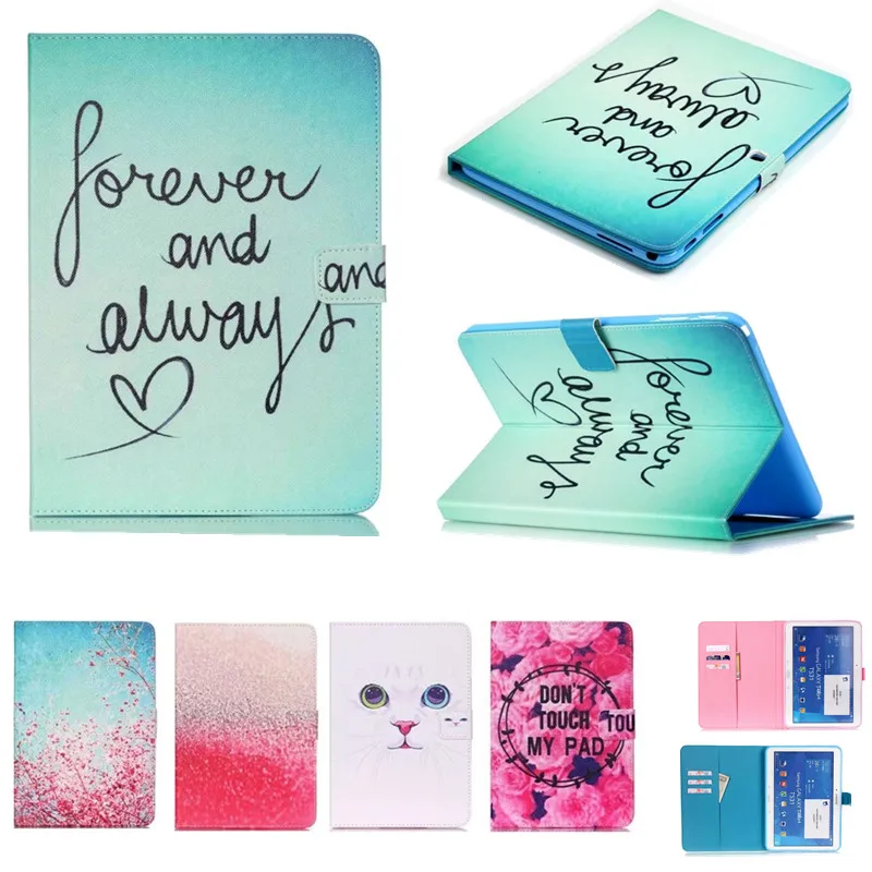

Customized! New Case For Samsung Galaxy Tab 4 10.1 T530 T531 T535 PU Leather Silicone Smart Flip Cover Case w/Screen Protector