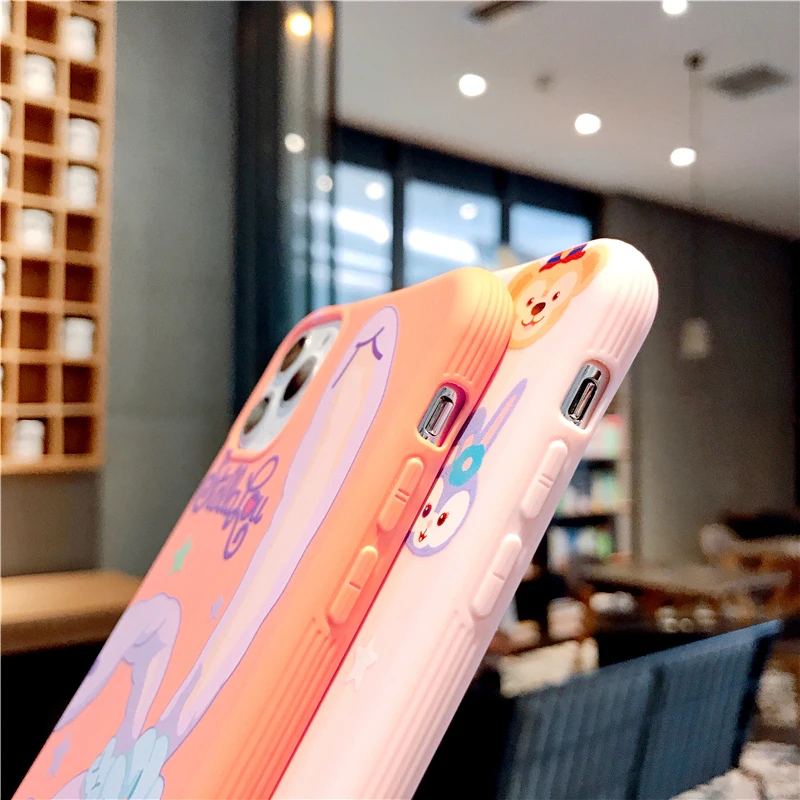 Милый мягкий ТПУ чехол для телефона duffy bear stellalou Rabbit для iPhone 11 Pro MAX XS XR X 6 6s 7 8 Plus, милый мультяшный чехол