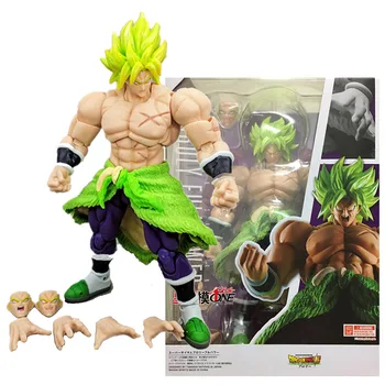 

SHF Dragon Ball Broli Action Figure Toys Super Saiyan Broli Dolls with Movable Joints Changing Face Accessories Collectible Gift