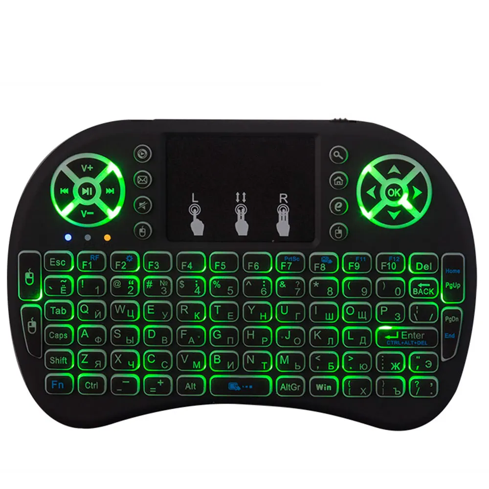 I8 Беспроводная клавиатура Air Mouse французский/русский/английский/испанский версия