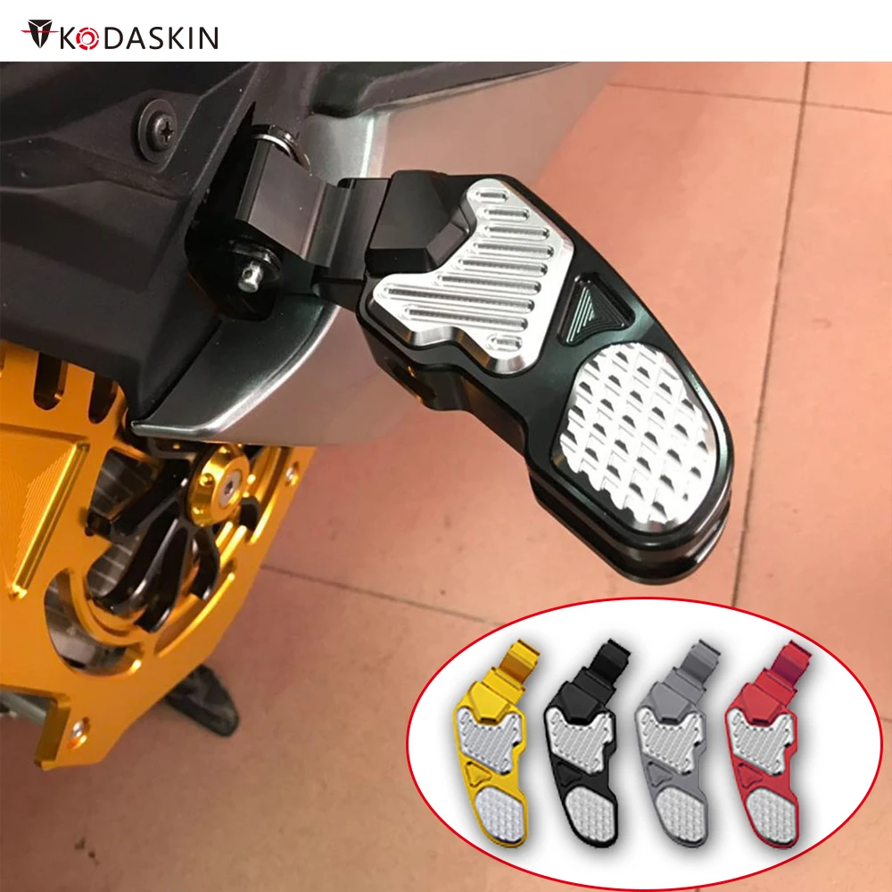 

Kodaskin CNC Aluminum Alloy Rear Footrests Foot Rests Passenger Extension Extended Footpegs Adapter For ADV150 adv 150