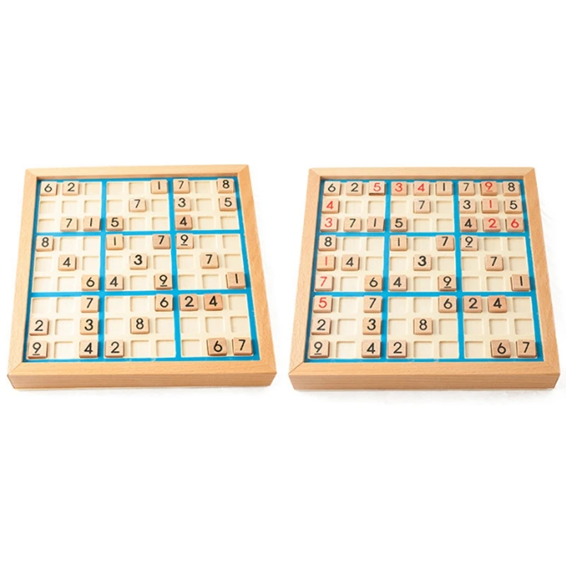 TOP!-Sudoku Chess Digits 1 To 9 Can Only Put Once In Any Row Line And Check Intelligent Fancy Educational Wood Toys Happy Games