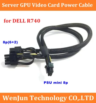 

PSU mini 8pin to Dual 8pin(6+2) PCI-E GPU Video Card power cable for DELL R740 Server gtx2080ti 1080ti
