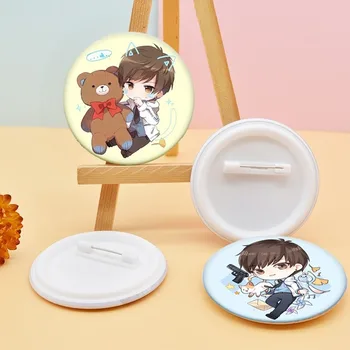 

KPOP Game Mr Love Queen's Choice Acrylic Brooches Cute Anime Figure BaiQi XUMO Cartoon Brooch Bantan Boys Girls Bag Accessories