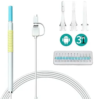 

Ear Cleaning Endoscope USB Visual Ear Spoon 5.5Mm 0.3MP Mini Camera Android PC Ear Pick Otoscope Borescope Tool for Adult Child