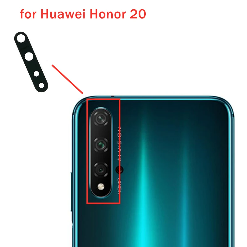2 шт./партия для huawei Honor 20 объектив задней камеры основной объектив задней камеры с клеем для huawei Honor 20 Запасные части для ремонта
