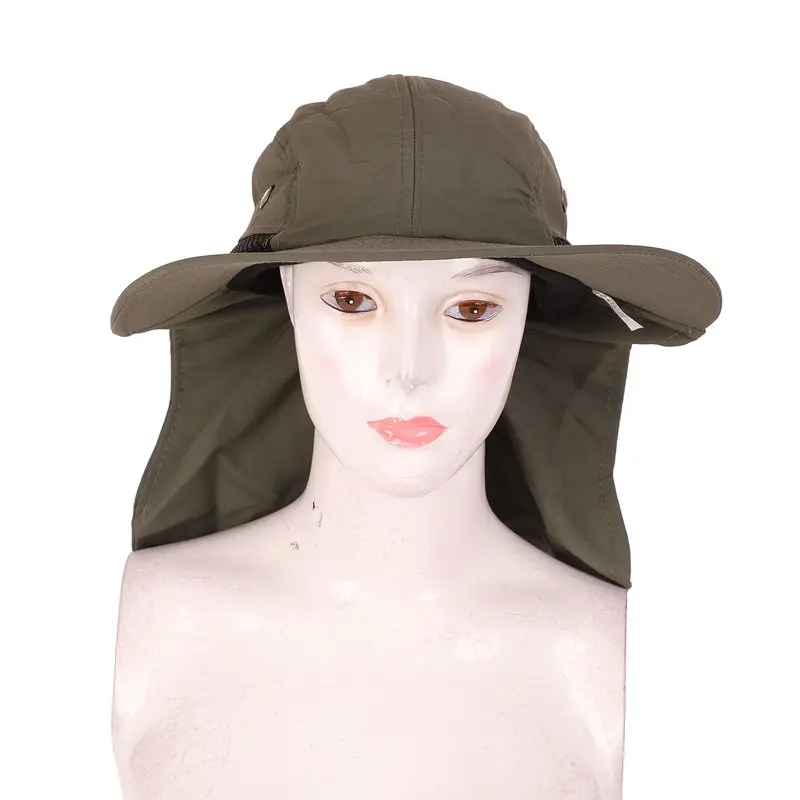 ABZB-Открытый Рыбалка Пешие прогулки Boonie Snap Hat козырек уха шеи крышка Солнцезащитный щиток Кепка