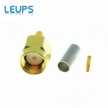 

20PCS RP-SMA Male (Female Pin) Jack Crimp for RG316 RG174 LMR100 Cable RF Connector