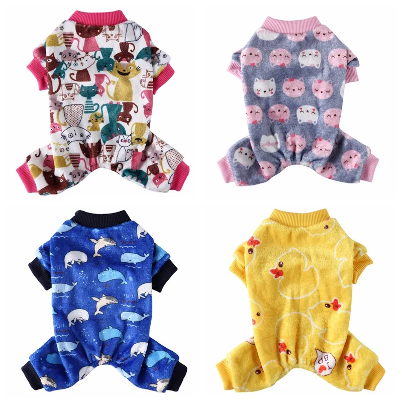 Pet Dog Clothes Jacket Pet Cat Practical Lovely Pajamas Small Medium Dogs Autumn Winter Costumes Pets Dogs Home Outfits Products
